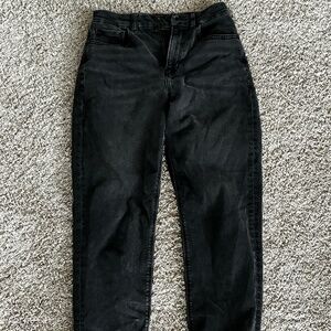 American Eagle Black Straight-Leg Stovepipe Jeans